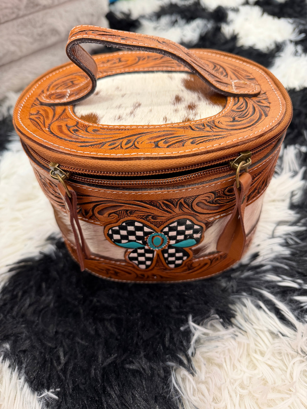 Medium genuine leather real cowhide jewelry